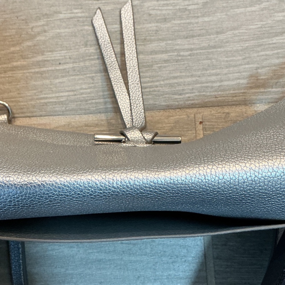 Thacker New York Silver Recycled Leather Crossbody Bag - Picture 6 of 11